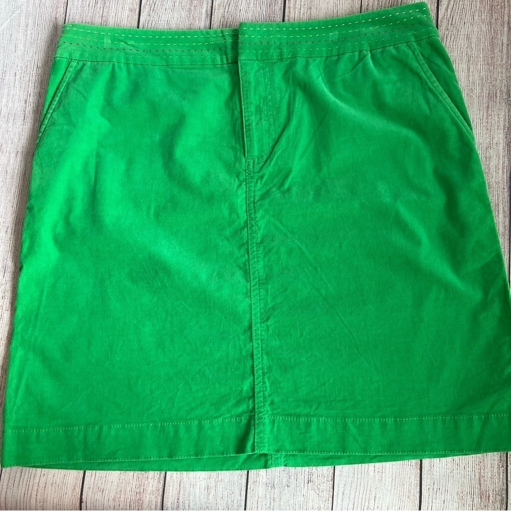 Lilly Pulitzer Green Vintage Corduroy Skirt 10